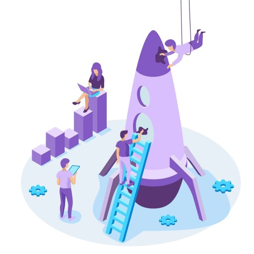 team-building-rocket-background